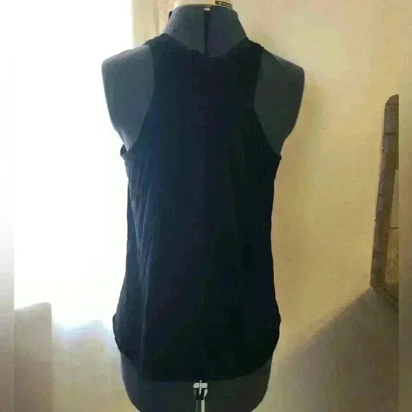 LOFT Black racer back sleeveless black cotton top Women Small - Picture 7 of 10